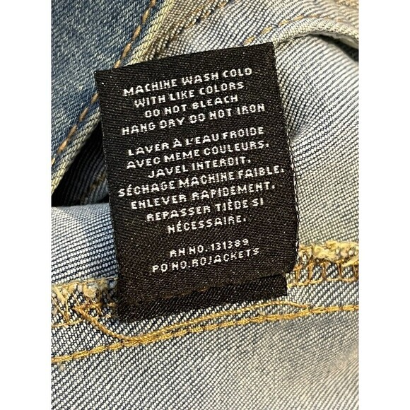 Mackeen Distressed Skull Biker Dark Jacket Mens Sz Large Embellished - Picture 15 of 16